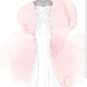 (Brand new, unaltered) Anomalie wedding dress and matching veil